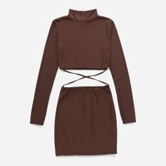 Акція на Сукня коротка літня жіноча Pretty Little Thing GD-00188307 12 Коричнева від Rozetka