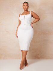 Акція на Сукня міді літня жіноча Pretty Little Thing GD-00187167 2 Біла від Rozetka