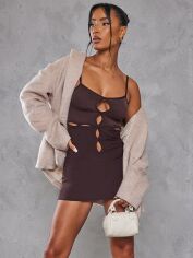 Акція на Сукня коротка літня жіноча Pretty Little Thing GD-00187857 14 Коричнева від Rozetka
