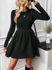 Акція на Сукня осіння жіноча SHEIN GD-00204924 M Чорна від Rozetka