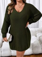 Акція на Сукня осіння жіноча SHEIN GD-00194064 2XL Зелена від Rozetka