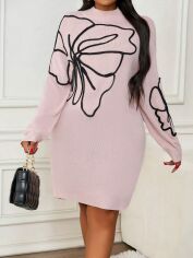 Акція на Сукня осіння жіноча SHEIN GD-00194123 0XL Чорно-біла від Rozetka