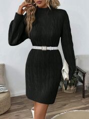 Акція на Сукня осіння жіноча SHEIN GD-00194225 S Чорна від Rozetka