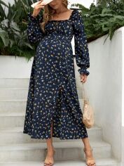 Акція на Сукня для вагітних осіння жіноча SHEIN GD-00201948 L Темно-синя від Rozetka