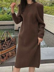 Акція на Сукня жіноча SHEIN GD-00196148 S Коричнева від Rozetka