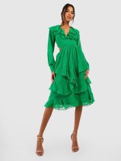 Акція на Сукня міді літня жіноча Boohoo GD-00188252 16 Зелена від Rozetka