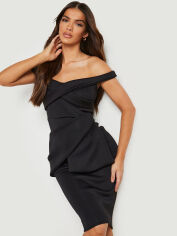Акція на Плаття вечірнє міді осіннє жіноче Boohoo GD-00188097 8 Чорне від Rozetka
