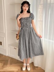 Акція на Сукня жіноча SHEIN GD-00214443 XL Чорно-біла від Rozetka