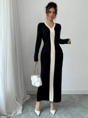 Акція на Сукня осіння жіноча SHEIN GD-00194666 L Чорна від Rozetka