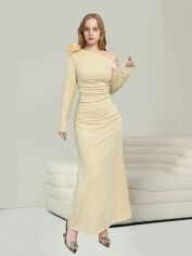 Акція на Сукня осіння жіноча SHEIN GD-00217435 S Кремова від Rozetka