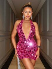 Акція на Сукня жіноча SHEIN GD-00201354 M Рожева від Rozetka