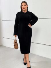 Акція на Сукня жіноча SHEIN GD-00194470 0XL Чорна від Rozetka