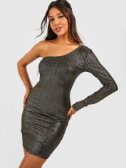 Акція на Плаття вечірнє коротке осіннє жіноче Boohoo GD-00188141 16 Чорне від Rozetka