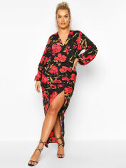 Акція на Плаття довге осіннє жіноче Boohoo GD-00188449 26 Чорне від Rozetka