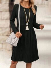 Акція на Плаття міді осіннє жіноче SHEIN GD-00227033 L Чорне від Rozetka