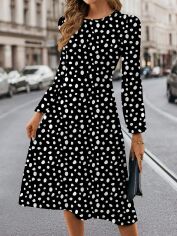Акція на Сукня осіння жіноча SHEIN GD-00217475 M Чорно-біла від Rozetka