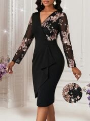 Акція на Сукня осіння жіноча SHEIN GD-00217988 M Чорна від Rozetka