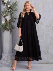 Акція на Сукня осіння жіноча SHEIN GD-00218823 0XL Чорна від Rozetka