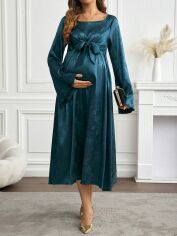 Акція на Сукня для вагітних осіння жіноча SHEIN GD-00213125 L Темно-зелена від Rozetka