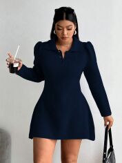 Акція на Сукня осіння жіноча SHEIN GD-00206446 2XL Синя від Rozetka