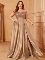 Акція на Сукня жіноча SHEIN GD-00217313 1XL Кремова від Rozetka