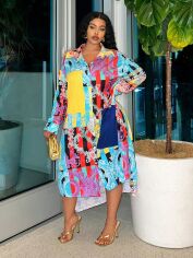 Акція на Сукня жіноча SHEIN GD-00216275 3XL Комбінована від Rozetka