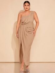 Акція на Сукня жіноча SHEIN GD-00221964 3XL Бежева від Rozetka