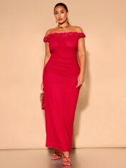 Акція на Сукня жіноча SHEIN GD-00219252 0XL Червона від Rozetka