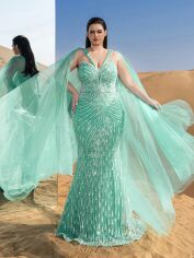 Акція на Сукня жіноча SHEIN GD-00218308 1XL М'ятна від Rozetka
