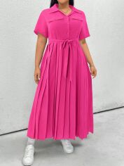 Акція на Сукня жіноча SHEIN GD-00204958 1XL Фуксія від Rozetka
