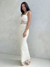 Акція на Сукня жіноча SHEIN GD-00220941 XS Кремова від Rozetka