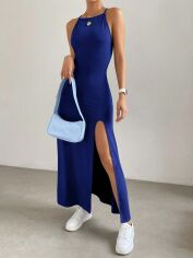 Акція на Плаття довге літнє жіноче SHEIN GD-00193136 XS Синє від Rozetka