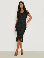 Акція на Сукня вечірня міді жіноча Boohoo GD-00188088 8 Чорна від Rozetka