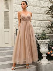 Акція на Сукня жіноча SHEIN GD-00202821 S Кремова від Rozetka