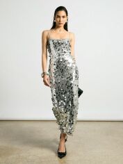 Акція на Сукня жіноча SHEIN GD-00204784 L Срібляста від Rozetka