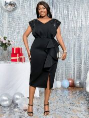 Акція на Сукня жіноча SHEIN GD-00217468 1XL Чорна від Rozetka