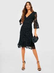 Акція на Сукня вечірня міді жіноча Boohoo GD-00188182 8 Чорна від Rozetka