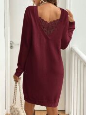 Акція на Сукня осіння жіноча SHEIN GD-00214645 XS Бордова від Rozetka