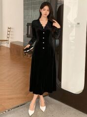 Акція на Сукня осіння жіноча SHEIN GD-00226942 M Чорна від Rozetka