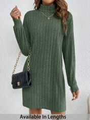 Акція на Сукня осіння жіноча SHEIN GD-00227522 0XL Зелена від Rozetka