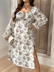 Акція на Сукня осіння жіноча SHEIN GD-00228376 0XL Кремова від Rozetka