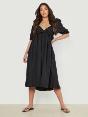 Акція на Сукня міді літня жіноча Boohoo GD-00187970 12 Чорна від Rozetka