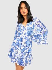 Акція на Сукня міні літня жіноча Boohoo GD-00188270 10 Синя від Rozetka