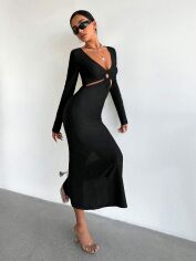 Акція на Сукня осіння жіноча SHEIN GD-00225665 M-Petite Чорна від Rozetka