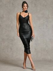 Акція на Сукня осіння жіноча SHEIN GD-00223289 L Чорна від Rozetka