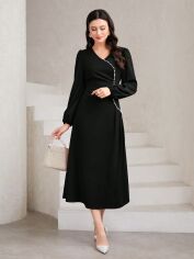 Акція на Сукня осіння жіноча SHEIN GD-00208710 M Чорна від Rozetka