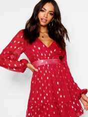 Акція на Сукня міні літня жіноча Boohoo GD-00187895 8 Червона від Rozetka
