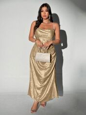 Акція на Сукня осіння жіноча SHEIN GD-00205536 1XL Золота від Rozetka