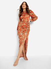 Акція на Сукня максі літня жіноча Boohoo GD-00187959 12 Теракотова від Rozetka