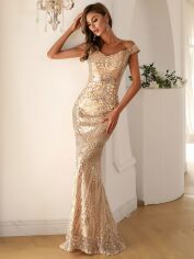 Акція на Сукня жіноча SHEIN GD-00203723 S Золотиста від Rozetka